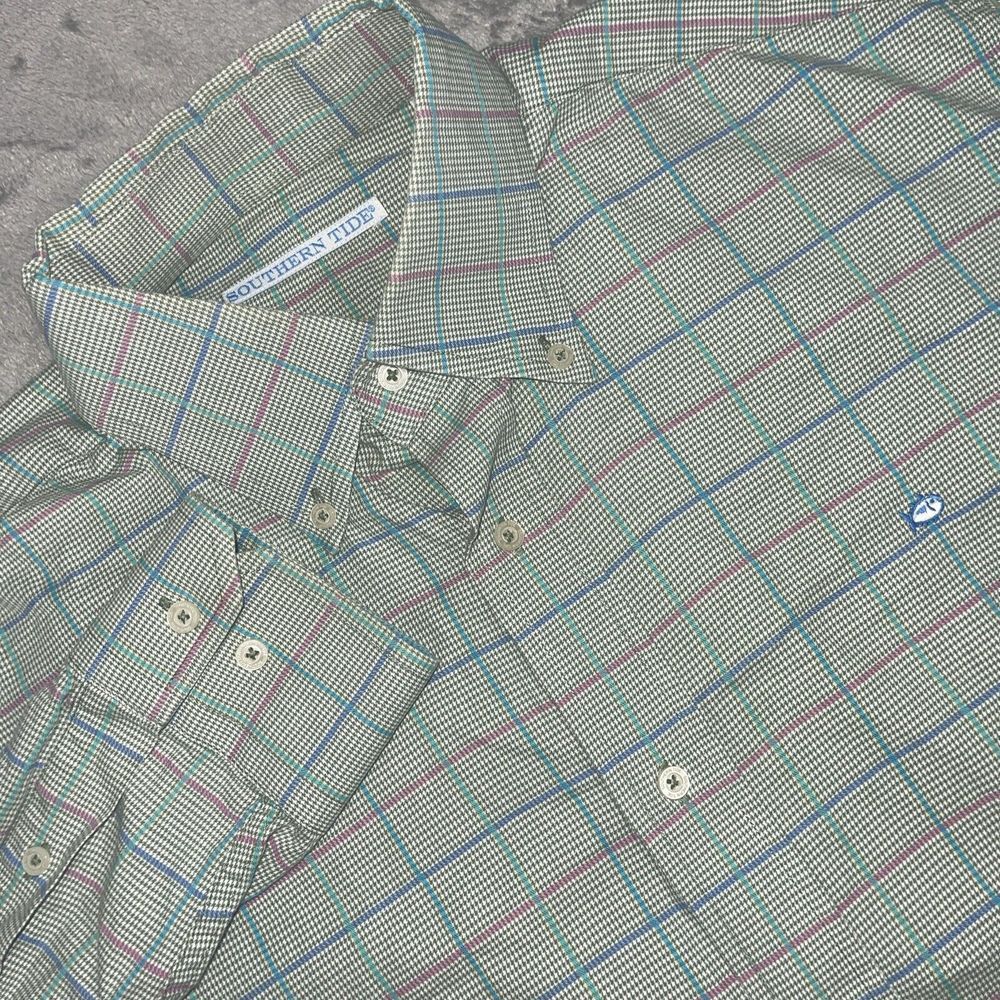 Southern Tide Mens sz L Plaid Long Sleeve Button Down Shirt‎ Classic Fit EUC